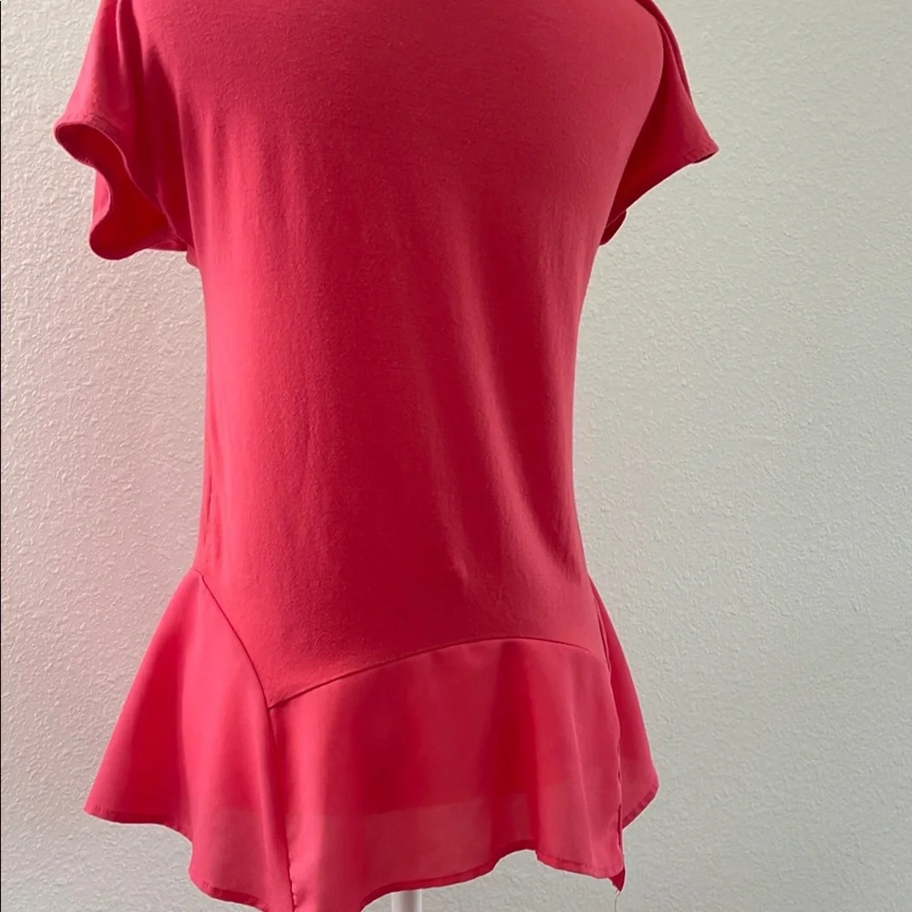 Women's Peachy Pink Peplum Top - Picture 5 of 7